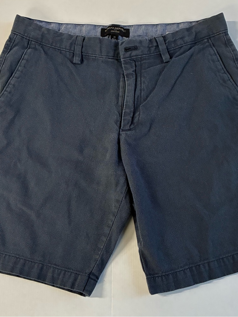 Banana Republic Men's Dark Blue Flat-Front Shorts